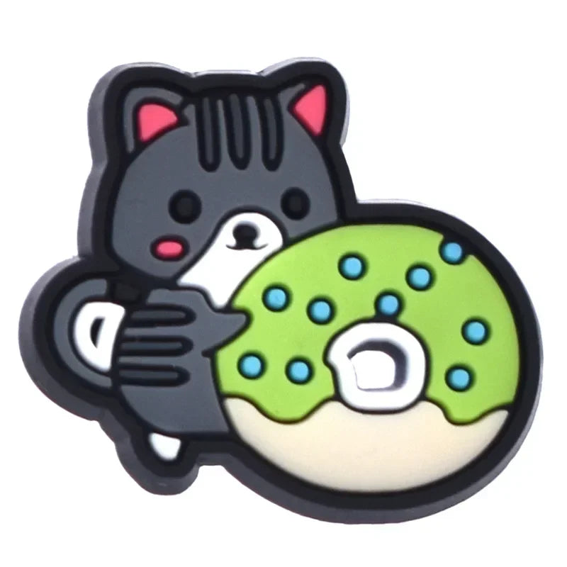 Shoe Charms for Crocs Accessories
 Pet Cat Shoes Charm for Croc Decorations Pins Men Accessory Jeans Woman Clogs Clips Badges Good Vibrations