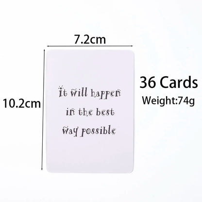 Oracle Divination Fate Game Deck 36 Cards English Version Answers Tarot Table Board Playing Card 10.2x7.2cm for Board Games Good Vibrations