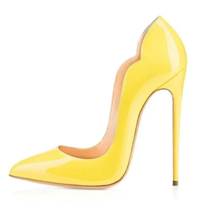 Black Sexy High Heels for Women New Fashion High-end Super High Heels 12cm Pointed Versatile Professional Luxury Single Shoes Good Vibrations