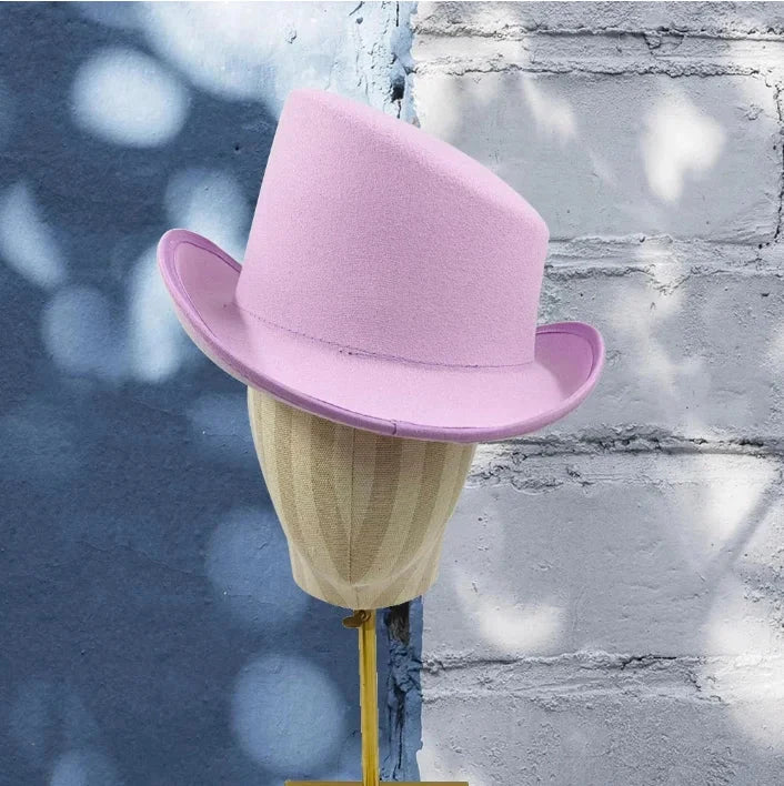 New High Quality Man Fedora Unisex Gentleman Cosplay Derby Bowler Hat British Shape Hat Autumn Magic Hat Feather Accessories Good Vibrations