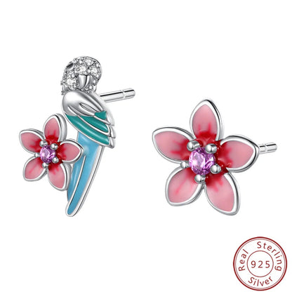 Women's Earrings 925 Sterling Silver Ocean Cute Pet Insect Plant Multi Style Earrings Fit Anniversary Delicate Jewelry Gifts Good Vibrations