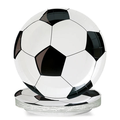 Football Party Disposable Tableware Boys Kids 1st Birthday Party Decorations Sports Soccer Theme Birthday Party Supplies Decor Good Vibrations