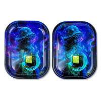 1Pc Rolling Tray Tobacco Cigarette Paper Accessories Trays Magnetic Lid Smoking Grinder Storage Metal Plate 18x14CM Good Vibrations Adult Super Store