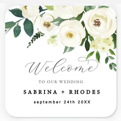 Custom Square Wedding Sticker, Personalized Wedding Stickers, Customizable Wedding Sticker, Wedding Thank You Stickers Good Vibrations