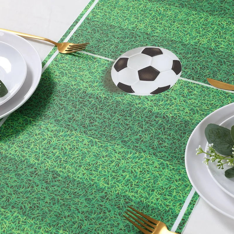 Football Party Disposable Tableware Boys Kids 1st Birthday Party Decorations Sports Soccer Theme Birthday Party Supplies Decor Good Vibrations