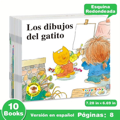 1 Set of 10 Spanish Children's Storybooks Children's Books Enlightenment Puzzle Books Early Learning Books Children's Gifts Good Vibrations