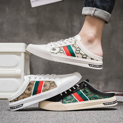 Sandals Man Casual Flat 2025 Fashion Slippers for Men Comfortable Cheap Korean Style Elegant Trend Shoes Original Style Rubber Good Vibrations
