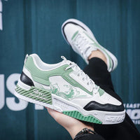 Driving Walking Tennis Shoes for Male Wear Resistant Skateboard Footwear Men Casual Shoes Breathable White Sneakers Fashion Good Vibrations