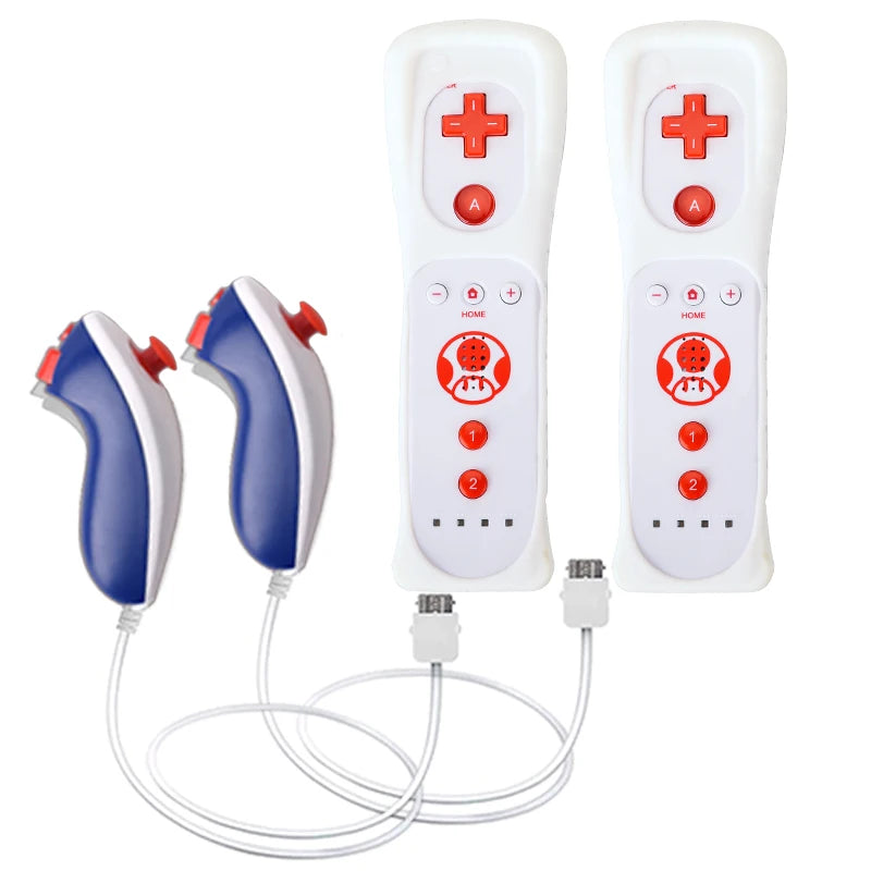 1 Set/2 Set Remote Controller with Nunchuck Controller for Wii Games Control for Wii Console Wireless Gamepad with Motion Plus Good Vibrations