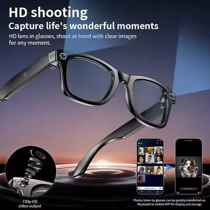 AI Smart Glasses 800W Anti Shake HD Camera Video Recording Languages Translation Sunglasses Bluetooth Call Music Play Man Women Good Vibrations
