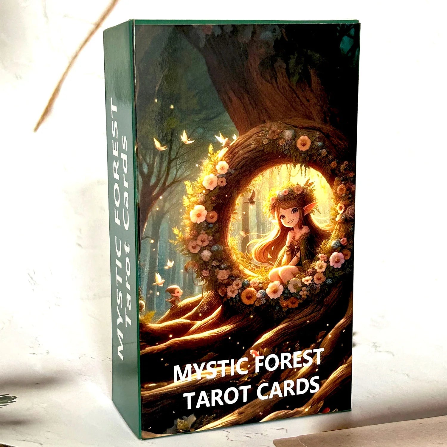 78PCS 70*120mm Tarot English PDF Guide Love Career Mysterious Forest Message Divination Rune Board Game Good Vibrations