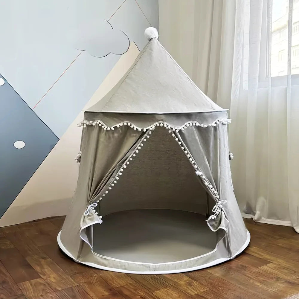 Large Teepee Tent for Kids Folding Toy Tent Children Play House Princess Castle Children Outdoor Gifts Toys Tent Castle Good Vibrations