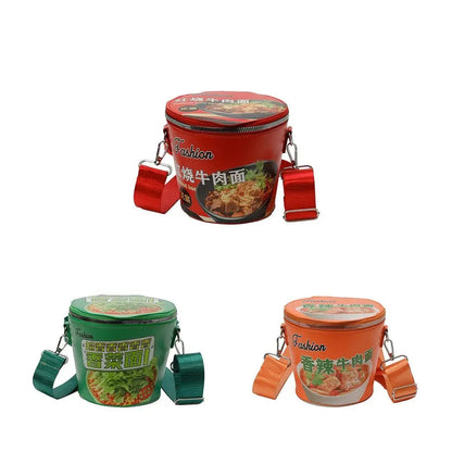 Shoulder Bag Instant Noodles Crossbody Bags Crossbody Bag Large Capcity Reusable Bucket Bag Solid Color Zipper Shoulder Bag Good Vibrations
