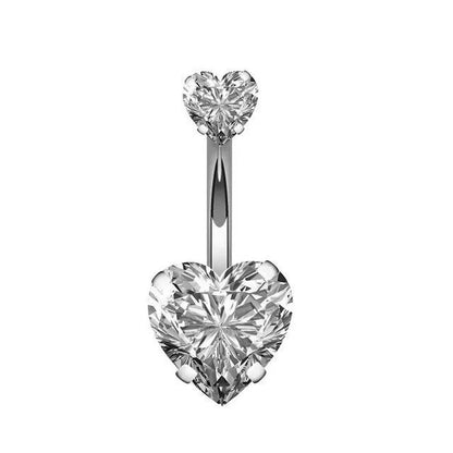 Dainsty Dangled Belly Button Rings Surgical Steel 14G Bar Navel Piercing Ring Crystal CZ Bee Flower Heart Belly Ring Ear Jewelry Good Vibrations Adult Super Store