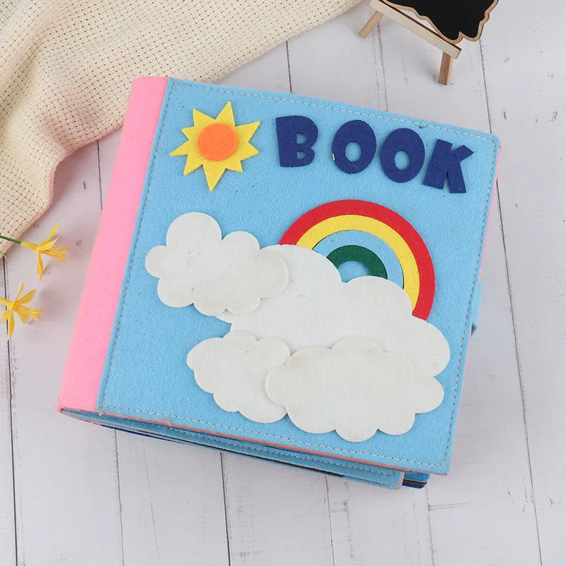 Baby Felt Quiet Books Busy Board Toddler Basic Life Skill Early Learning Education Toys Montessori Story Cloth Book For Boy Girl Good Vibrations