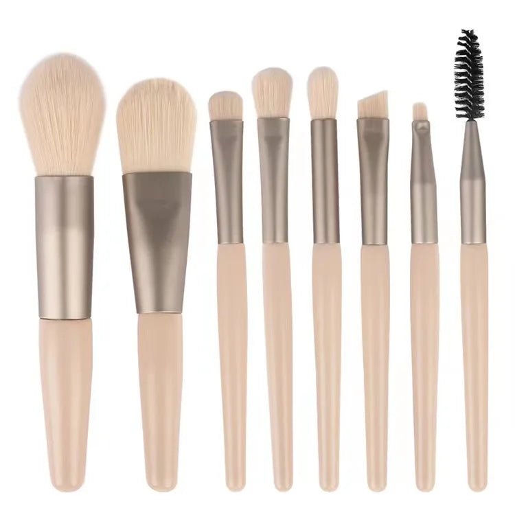 8Pcs Portable Makeup Brushes Set Cosmetic Powder Eye Shadow Foundation Blush Blending Concealer Beauty Make Up Tool Brushes Hot Good Vibrations