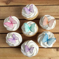 48Pcs Wafer Paper Butterflies for Cake Decor 3D Butterfly Cupcake Toppers Wedding Birthday Baby Shower Party Decoration Supplies Good Vibrations
