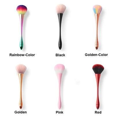 6 Styles Gold Powder Brush Professional Nail Art Make Up Brush Large Cosmetic Face Cont Cosmetic Face Cont Brocha Colorete Tools Good Vibrations