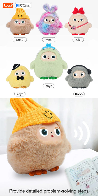 Tuya AI Plush Toy w/Smart Voice & LED Eyes,Interactive Companion for Kids/Adults,Gift-Ready Rechargeable E-Pet open up fun life Good Vibrations