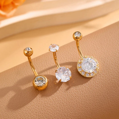 3pcs Gold Color Heart Butterfly Dangled Belly Piercing Sets 14G Stainlees Steel Navel Jewelry for Women Girls Body Belly Rings Good Vibrations Adult Super Store