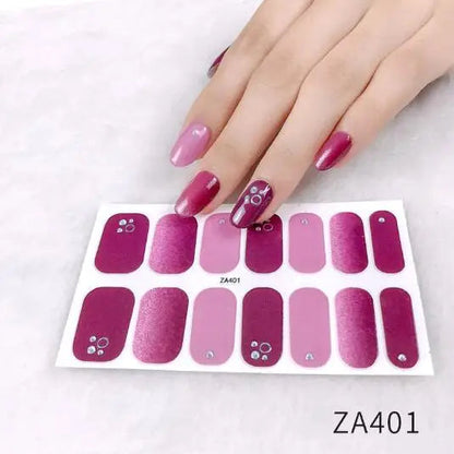 Nail Stickers DIY Decals For Nail Art Wraps Women Beauty Full Cover Nail Manicures Decorations Uñas Postizas Press On Nails Good Vibrations