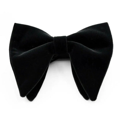 Mens Oversized Bow Tie Solid Velvet Bowtie Wedding Party Tuxedo Adjustable Necktie Big Bow Tie Good Vibrations