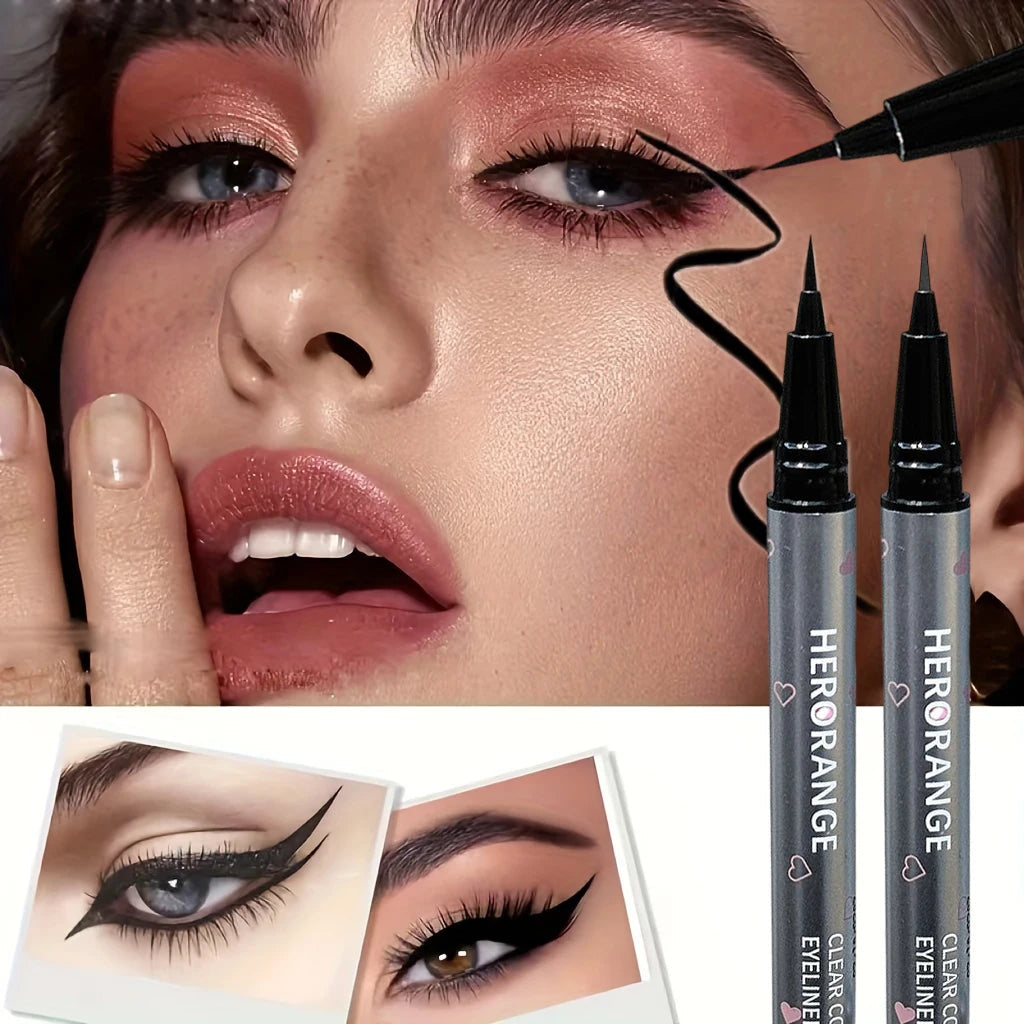 0.01mm ultra-fine precision waterproof liquid eyeliner, black, quick-drying, anti-smudge, anti-sweat, long-lasting eye-slimming Good Vibrations