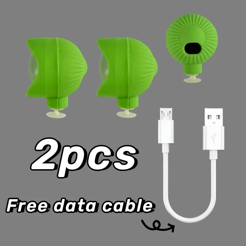 2PCS Outdoor Camping Crocs Headlight Upgrade Rechargeable Adult Children's Shoes Charm Decoration Good Vibrations