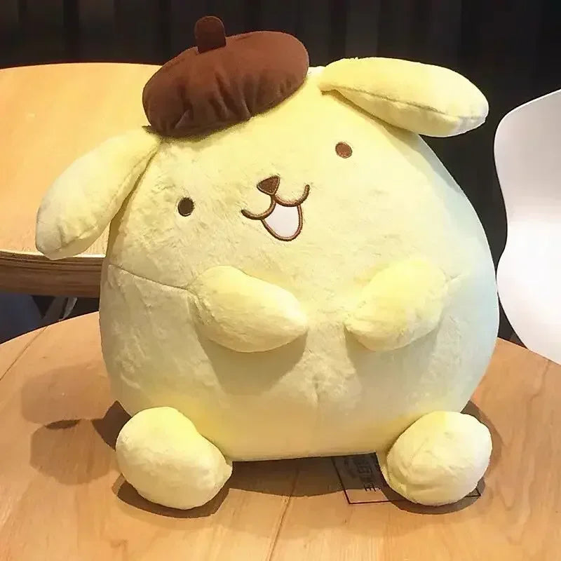 Sanrio Pom Purin Sitting Large Cute Plush Doll Japanese Genuine Pillow Gift Kids Kawaii Sanrio Plush Merch Good Vibrations