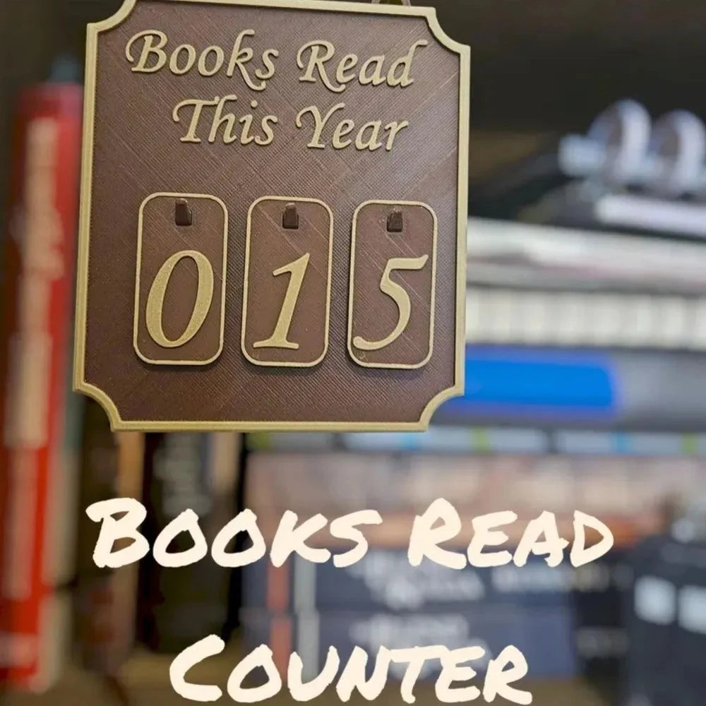 Hanging Bookshelf Counter Books Read This Year Personalized Reading Counter Bookish Decor Bookshelf Sign Reading Plan Management Good Vibrations