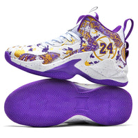 Men's Basketball Shoes No-Slip Breathable Outdoor Shoes Fashion Graffiti Training Shoes Good Vibrations