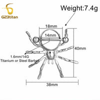 2pcs Spider Nipple Rings Body Piercing Accessories Titanium or Steel Barbell Summer Beach Charm Gothic Women Sexy Jewelry 14G Good Vibrations Adult Super Store