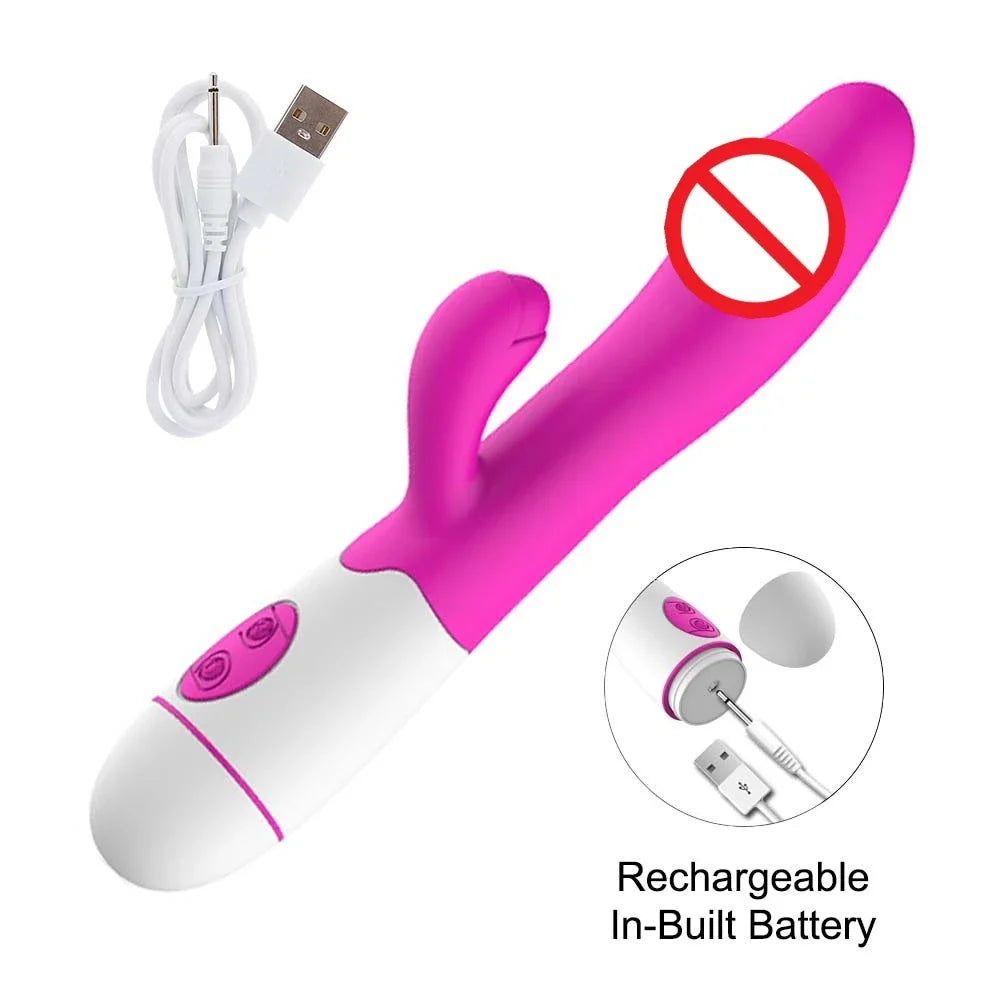 Powerful Rabbit Vibrator Dildo Dual Vibration G Spot Clitoris Stimulation Masturbators Vaginal Massager Adult For Women Sex Toys Good Vibrations Adult Super Store