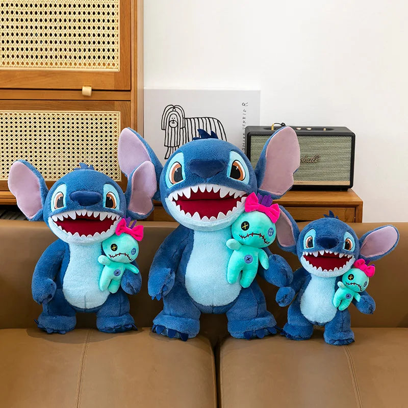 35/50cm Halloween Hug Little Gold Stitch Plush Toy Cartoon Big Mouth Stitch Doll Pillow as a Gift for Children Good Vibrations