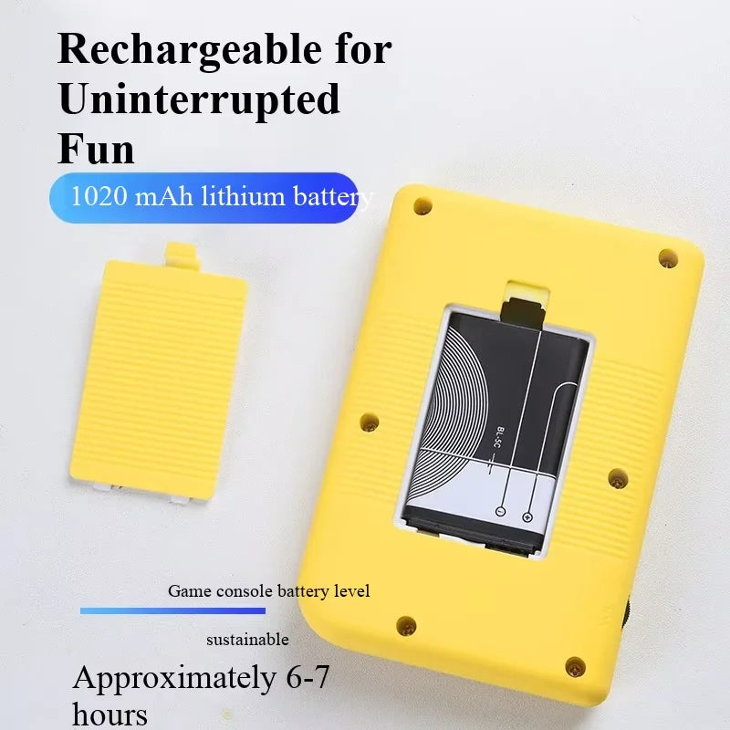 Retro Handheld Games Console Built-in 500 Video Games Portable Gaming Player with 3.0 Inch IPS Screen and Rechargeable Battery Good Vibrations