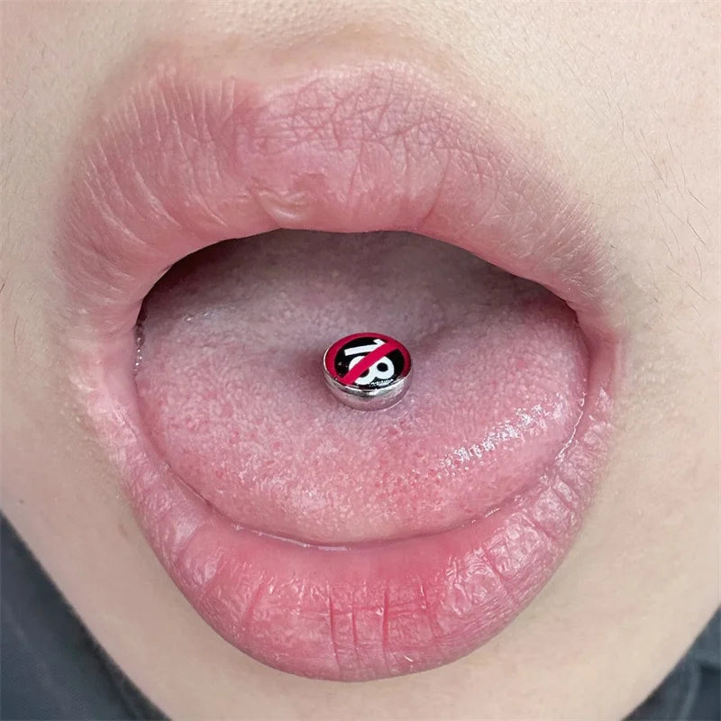Tongue Nail Jewelry Anti Allergy Short Rod Tongue Ring Tongue Nail Spice Girl Human Body Piercing Jewelry Good Vibrations
