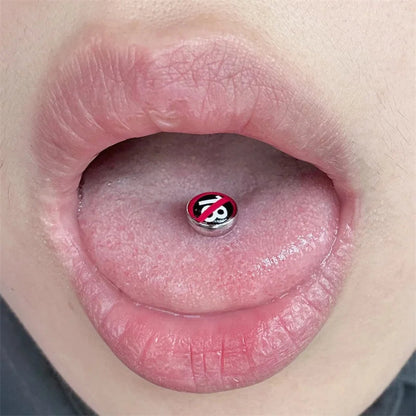 Tongue Nail Jewelry Anti Allergy Short Rod Tongue Ring Tongue Nail Spice Girl Human Body Piercing Jewelry Good Vibrations