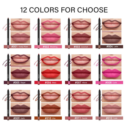 Lip Liners Pencil Eyeliner Lips Original Makeup Long Lasting Lip Liner Set Lipliner Pencil Waterproof Cosmetics Brown Lipstick Good Vibrations
