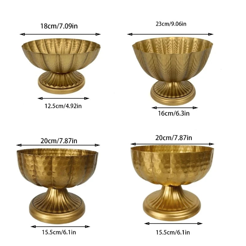 Vintage Iron Compote Bowl Vases for Wedding Centerpieces Small Set of 2 Good Vibrations