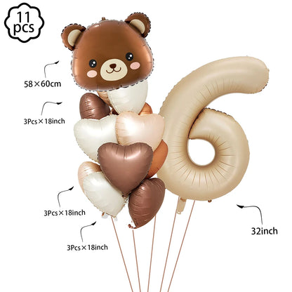 Baby shower Teddy Bear Birthday Party Plates Cup Tableware Kids 1st Birthday Party Decor Teddy Bear Balloon Birthday Party decor