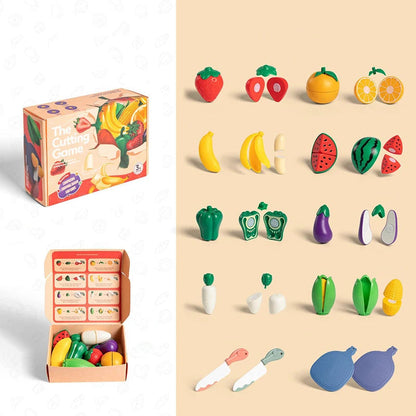 Children Pretend Play Cooking Toys Simulation Food Fruit Vegetable Kitchen Toys Montessori Educational Interactive Toy For Girls Good Vibrations