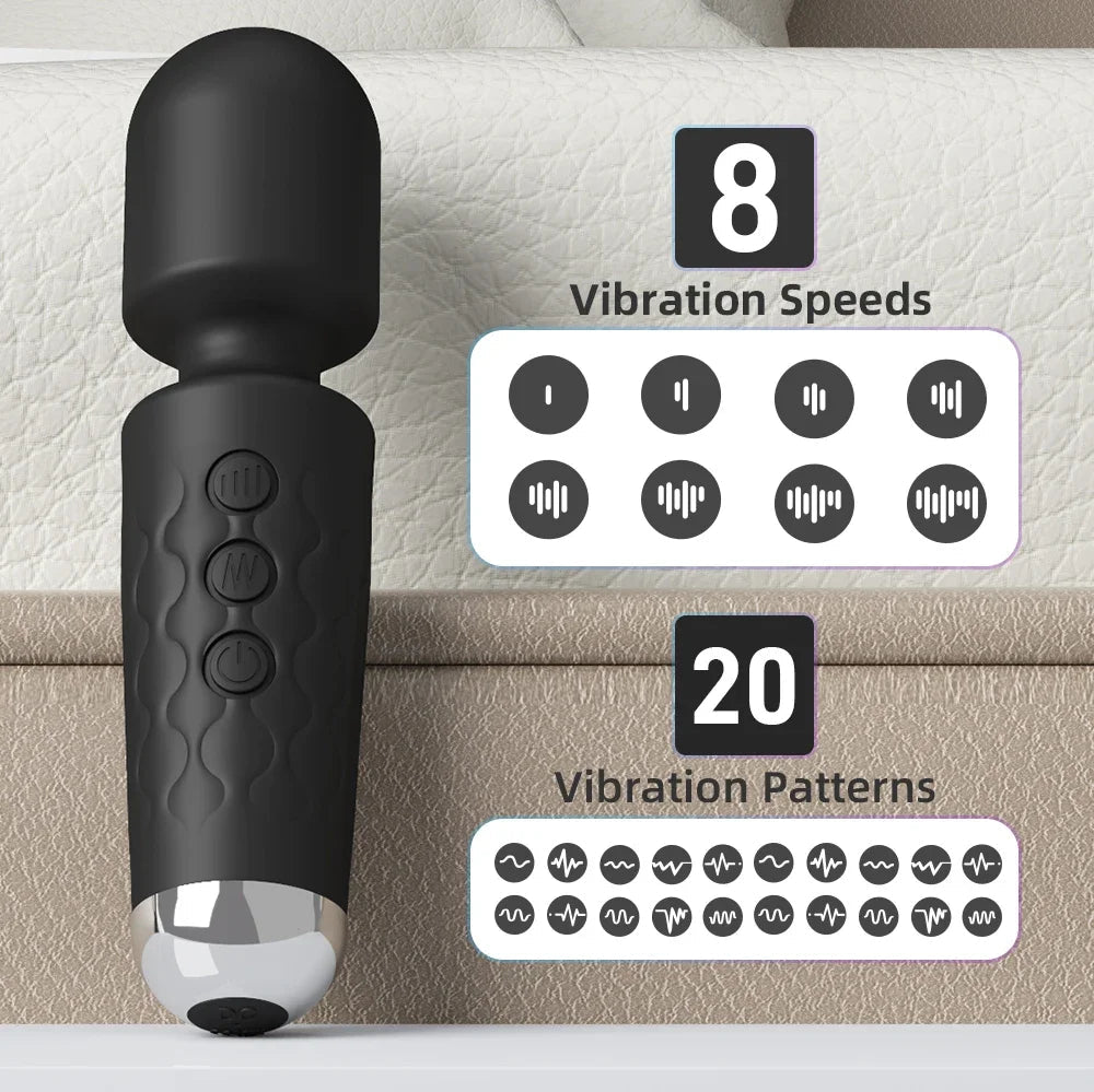 20 Speeds Powerful AV Vibrator for Women Nipple G spot Clitoris Stimulator Magic-Wand Dildo Female Masturbation Adult Sex Toys Good Vibrations
