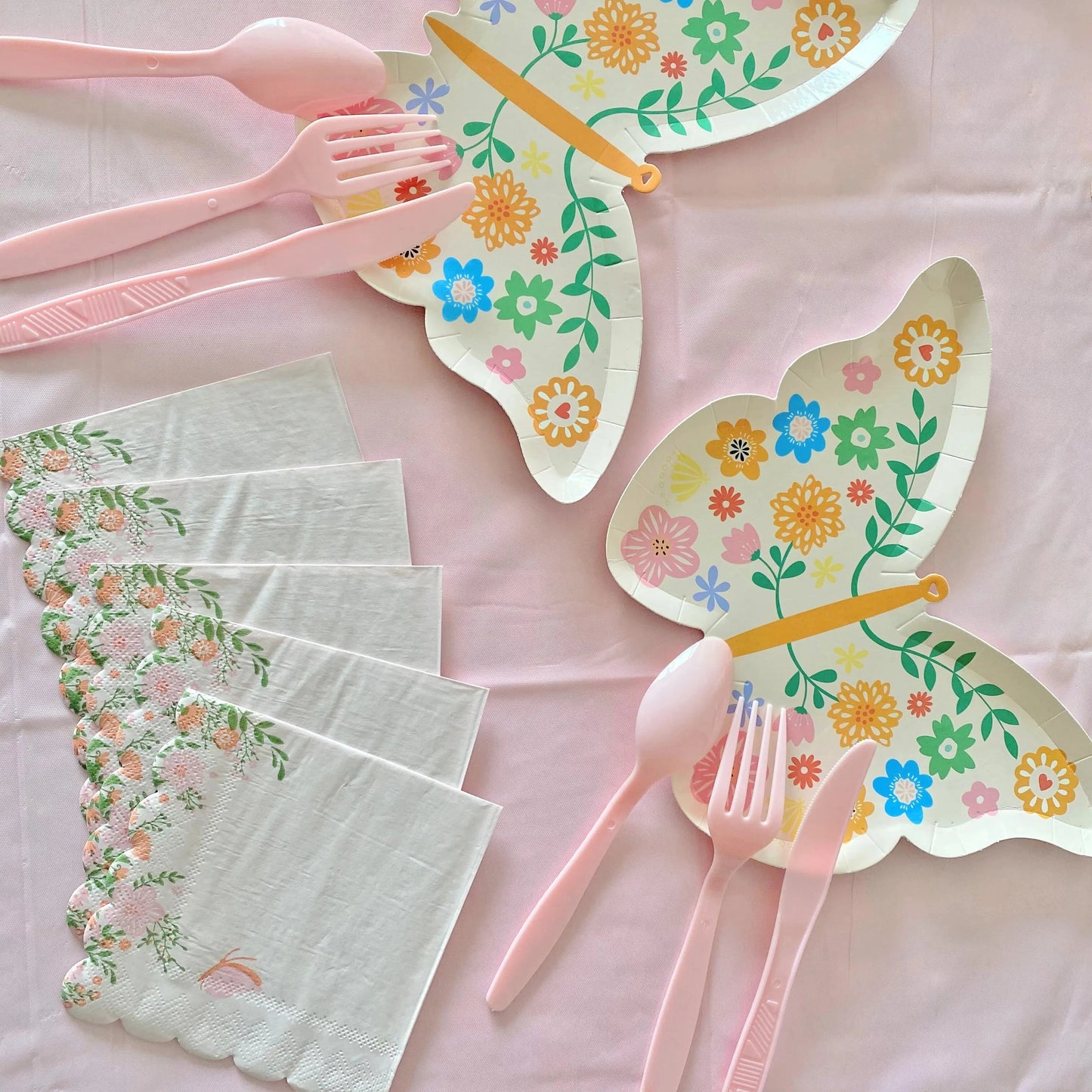 Birthday Party Decoration Butterfly Disposable Tableware Paper Plate Cups Napkin Happy Birthday Party Decoration Good Vibrations