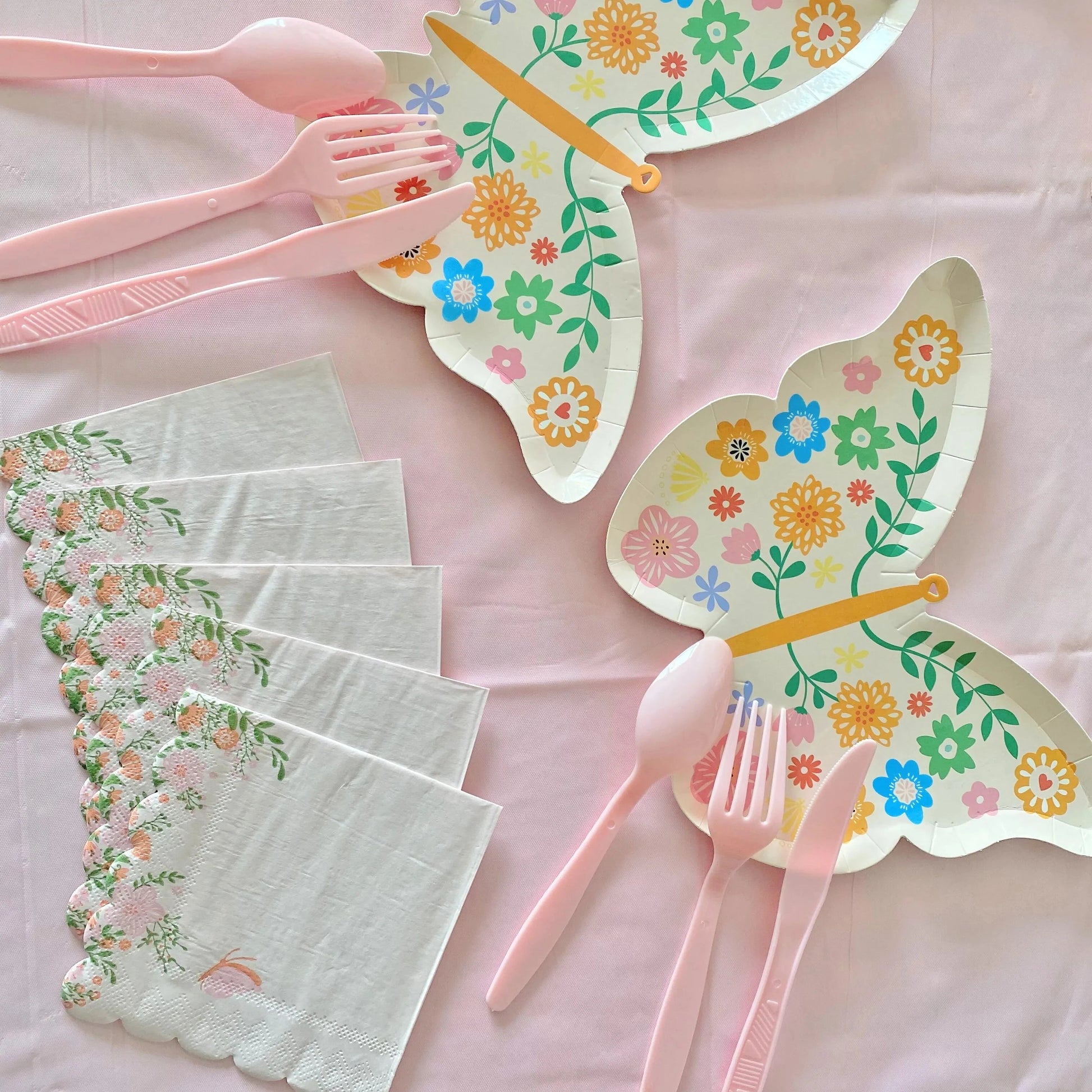 Birthday Party Decoration Butterfly Disposable Tableware Paper Plate Cups Napkin Happy Birthday Party Decoration Good Vibrations