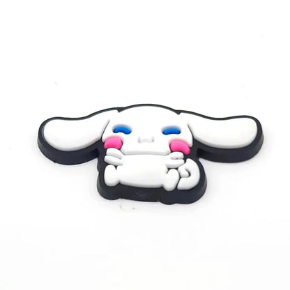 Sanrio Anime Hello kitty Kuromi Pochacco Shoe Charms for Clogs Bag Crocs Sneakers Shoe Decorations Bag Decors Good Vibrations