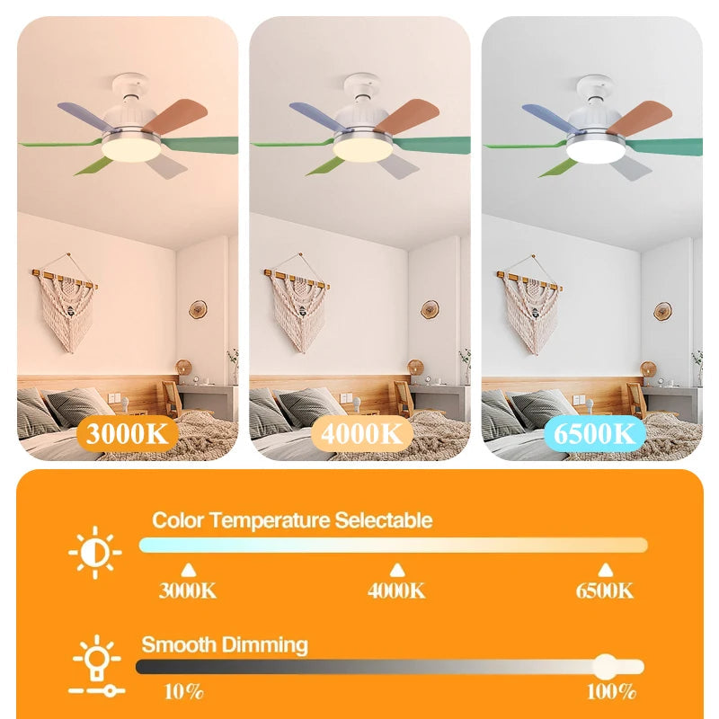 40W Socket Fan Light bombilla con ventilador de techo Smart Remote Control Ceiling Led  Bulb E27 Lamp For Bedroom Living Room Good Vibrations