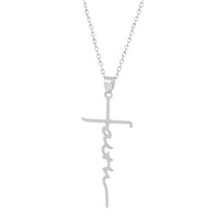 Necklace for Women European and American Fashion Cross Pendant Faith Inspiration Necklace Accessories Good Vibrations
