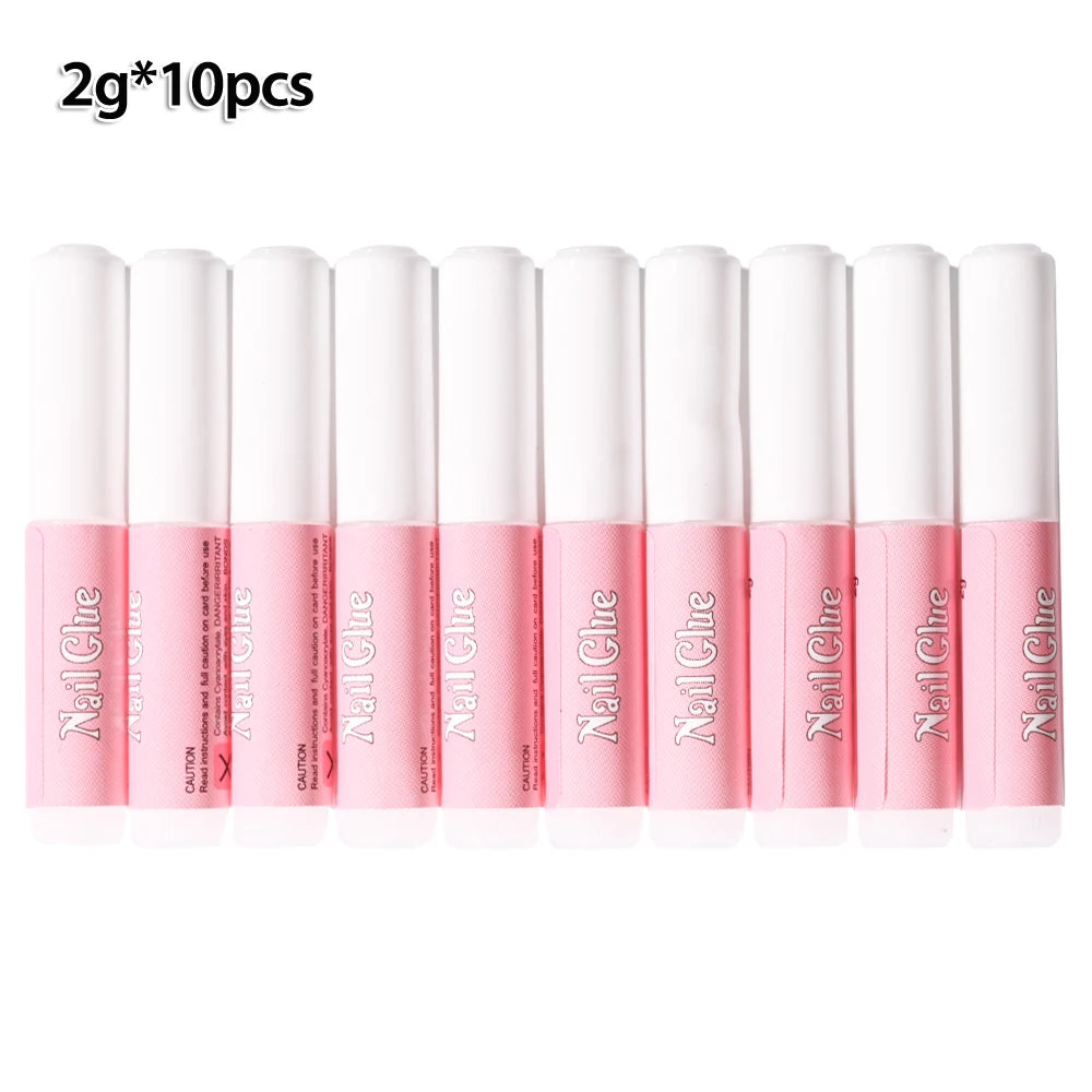 10-30pcs Fast Drying Nail Glue Acrylic False Nail Tips Glue Gel For Fast Extension Super Bond Rhinestones False Nails Mini Glue Good Vibrations