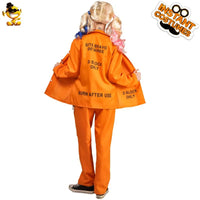 Halloween Couple Style Orange Prisoner Cosplay Party Costume Jumpsuit Uniform Set Cosplay Clothes Halloween Costumes for Women Good Vibrations