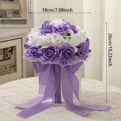 Elegant Wedding Bridal Bouquet, Romantic Floral Design, Perfect for Various Wedding Themes, Essential for Your Special Day! Good Vibrations